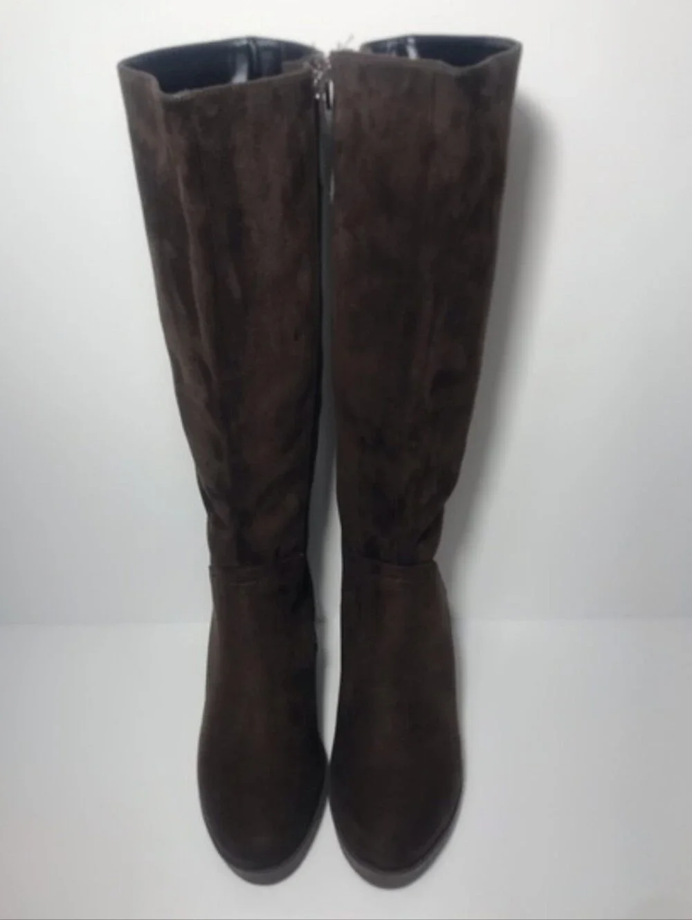 NWOT Women's Aerosoles Binocular Knee-High Wedge Boots in Dark Brown